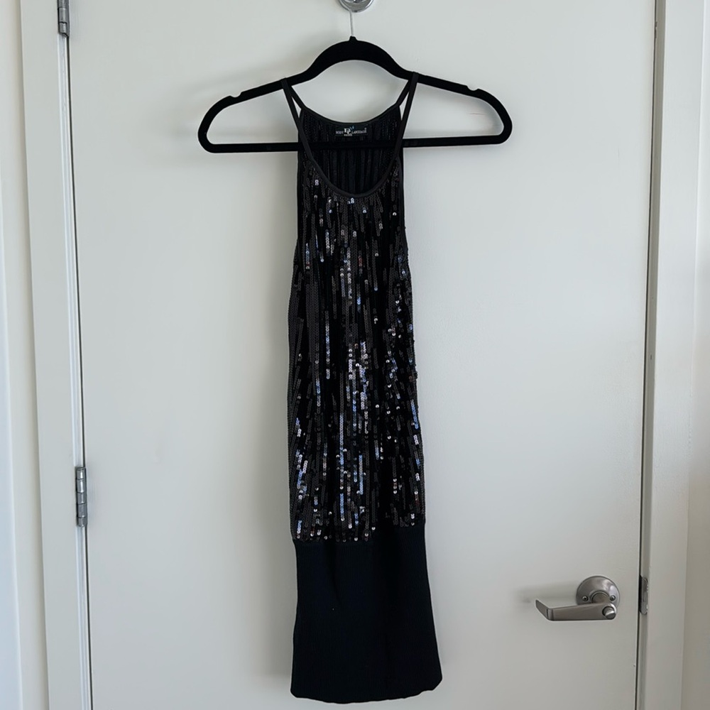 Body Language Paris - Black Sequin Mini ‘Jacklyn’ Dress, S